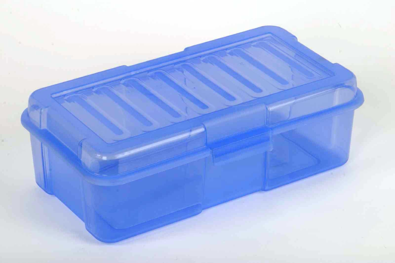 Univerzális átlátszó műanyag doboz, kék 2,9 l (347)