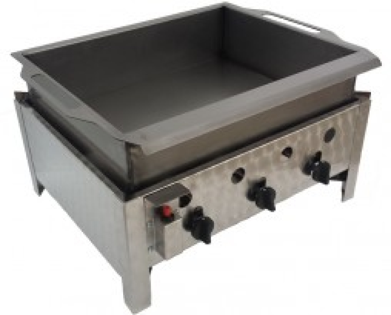 BGT-3.1 LO háromégős asztali lángossütő készülék, olajleeresztő csappal Földgáz üzemű