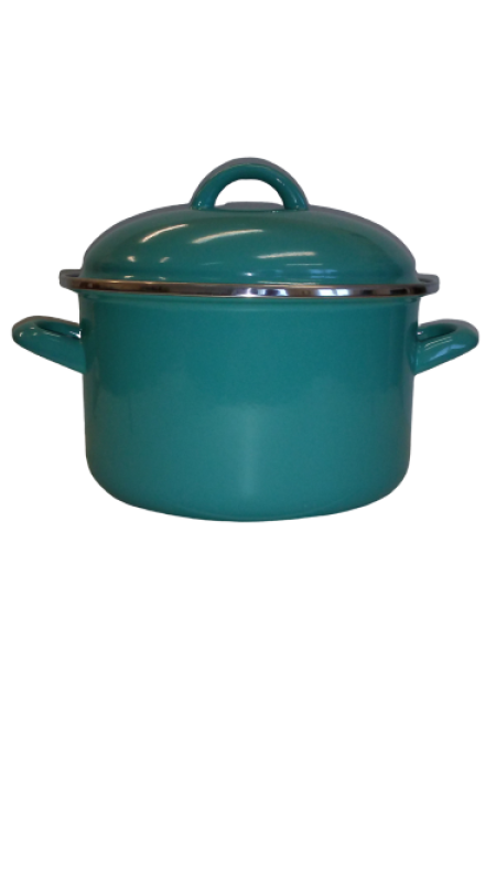 Bonyhádi Alice türkiz fazék fedővel, 24 cm