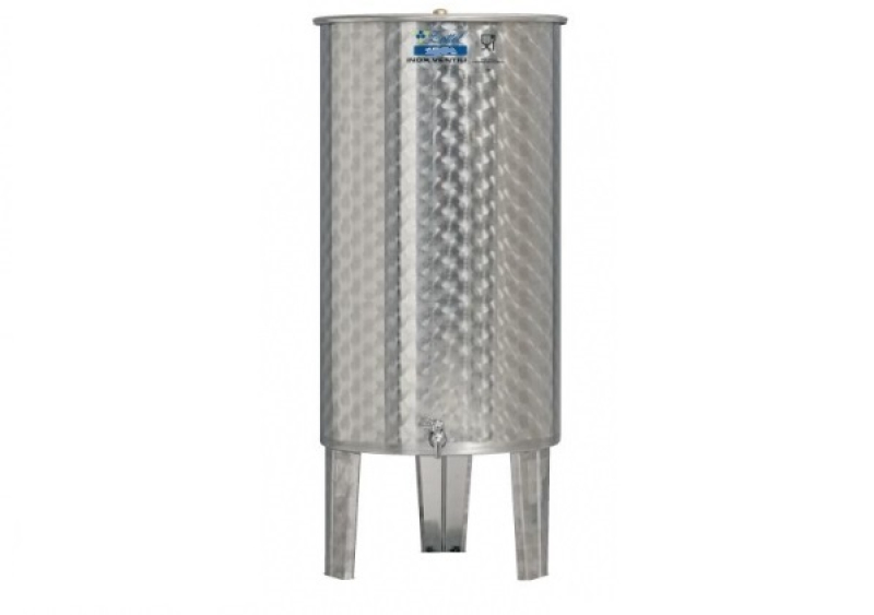 Inox 380 l-es bortartály, úszófedeles, paraffinos, 1 csappal (Zottel) (10484)