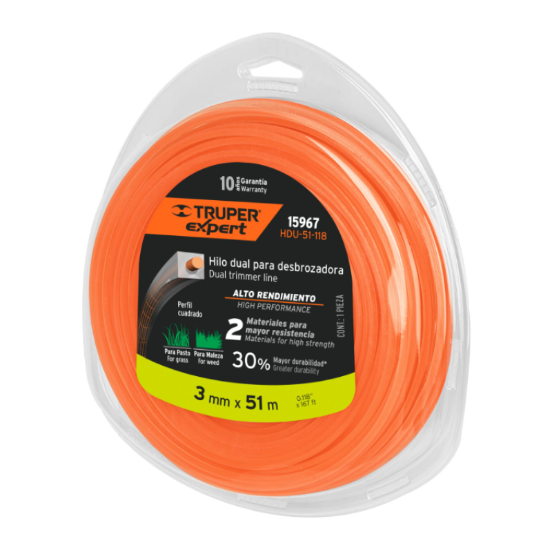 TRUPER EXPERT HDU-51-118 damil fűkaszához 3,0mm/51m (T15967)