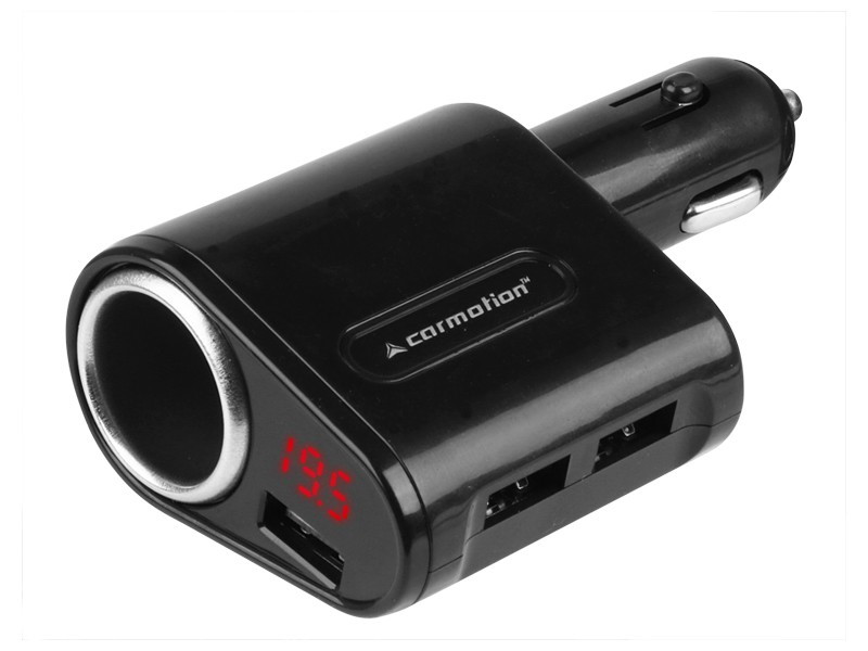 Szivargyújtó voltmérővel 12/24V 3X USB 5A CM58710