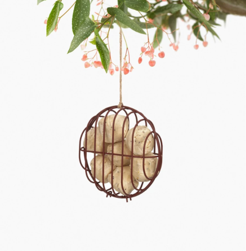 BOBBIE drót madáretető, barna kör alakú (D007)