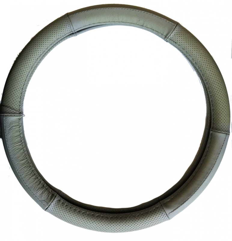 Valódi bőr Akcios kormányvédő szürke színben (Szín vesztett)