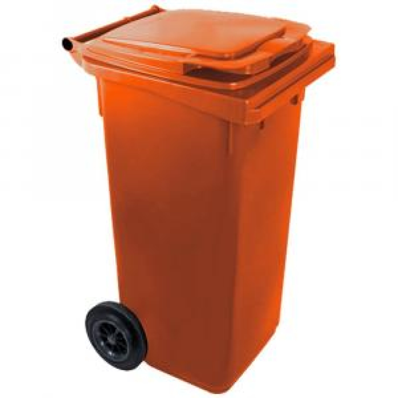 Háztartási kerekes kuka 120L, barna (11912)