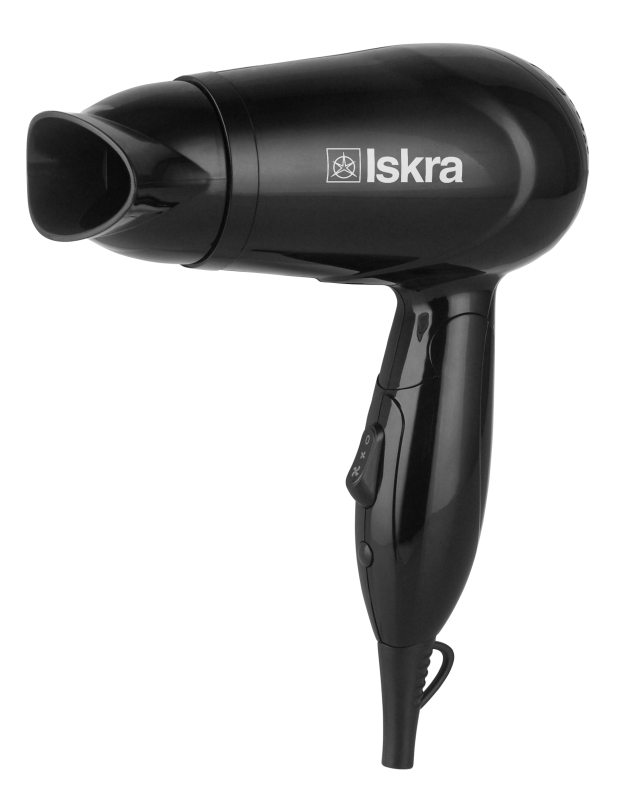 Iskra utazó hajszárító RH-1818-1 fekete (IS10060)