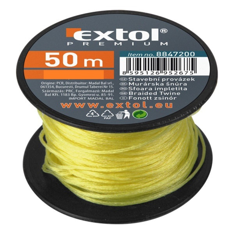 Extol Premium kőműves zsinór, sodort 50 m (8847212)