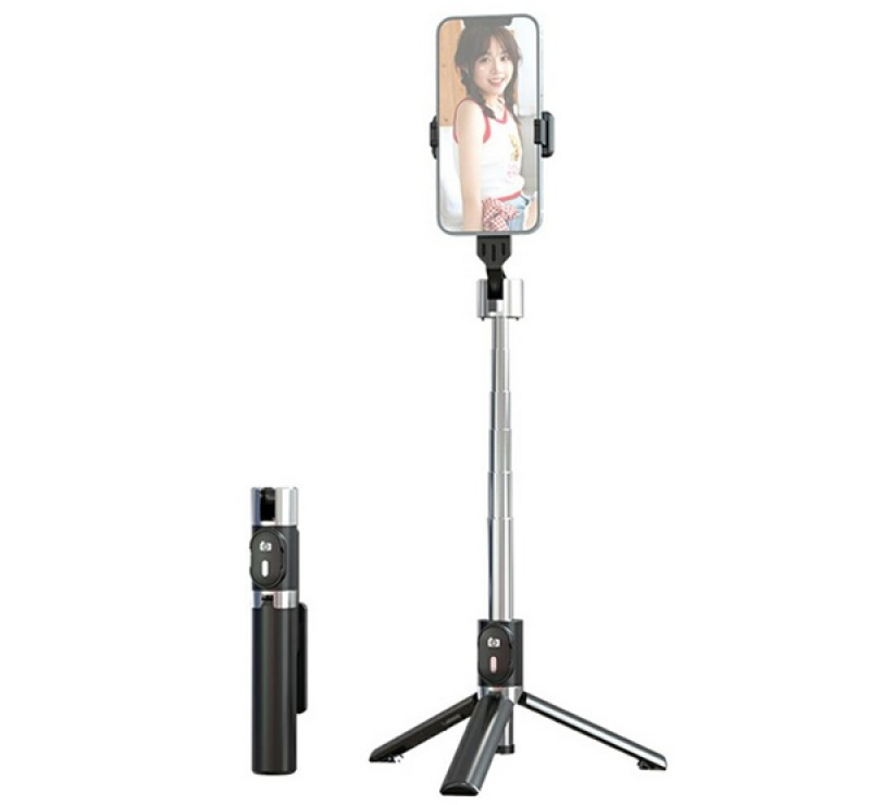 USAMS MINI szelfibot (tripod állvány, állítható, bluetooth távkioldó, 20-100cm, 4.7-7
