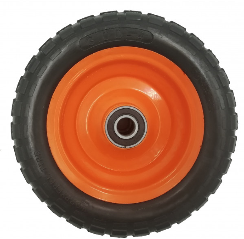 Malomkocsi/molnárkocsi kerék, fémfelnis csapágyas, tömör 3.00-4 (13130)