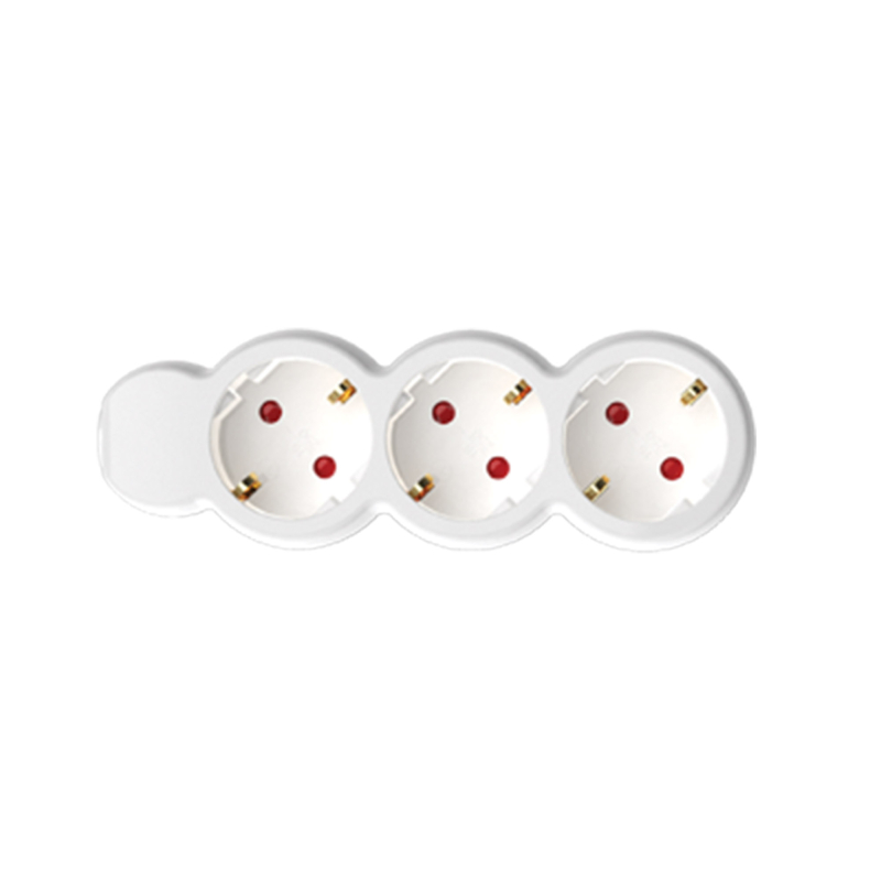 Hálózati 3-as elosztó, 5m, 3x1,5mm2, fehér (NV 3-5/WH/1,5)