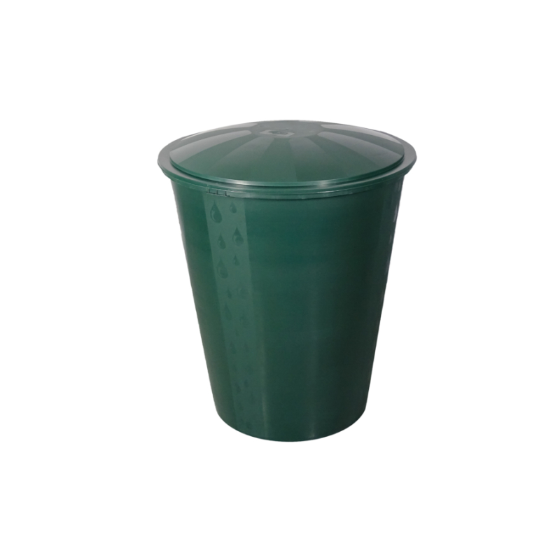 ECOTANK esővízgyűjtő 300L, kerek ,tetővel, csappal (M150310V)