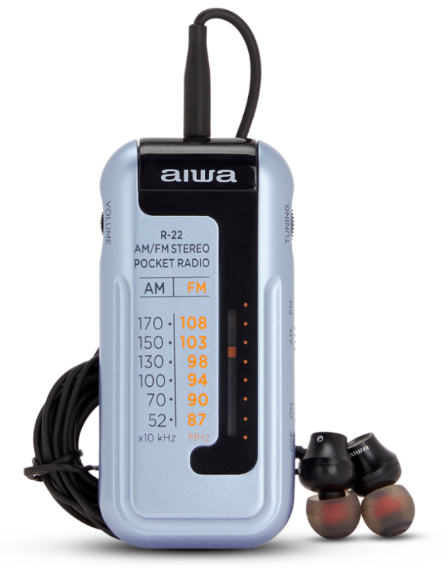 Aiwa R-22SL zsebrádió, szürke (13608)