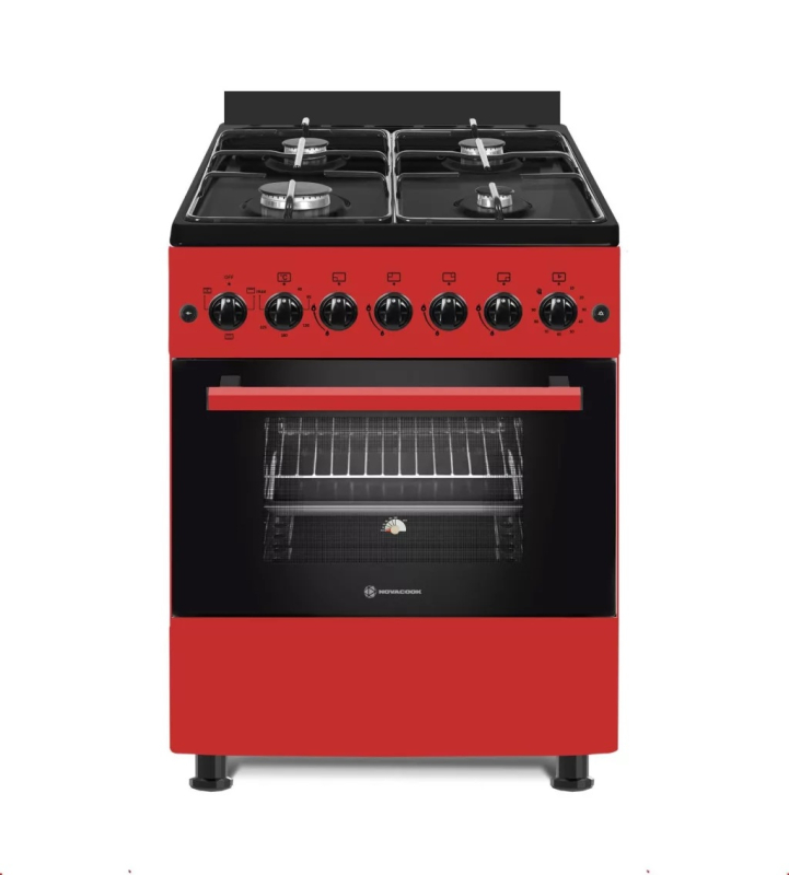 NOVACOOK F6B40 Kombinált tűzhely 57x58 meggypiros (F6B40EF R)