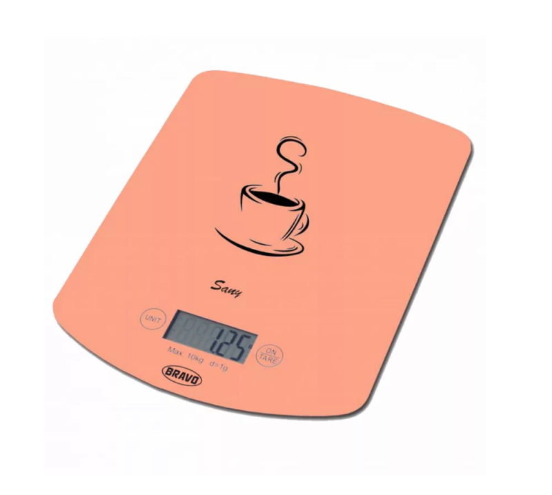 Bravo Sany digitális konyhai mérleg, narancs, 10kg (B-5112O)