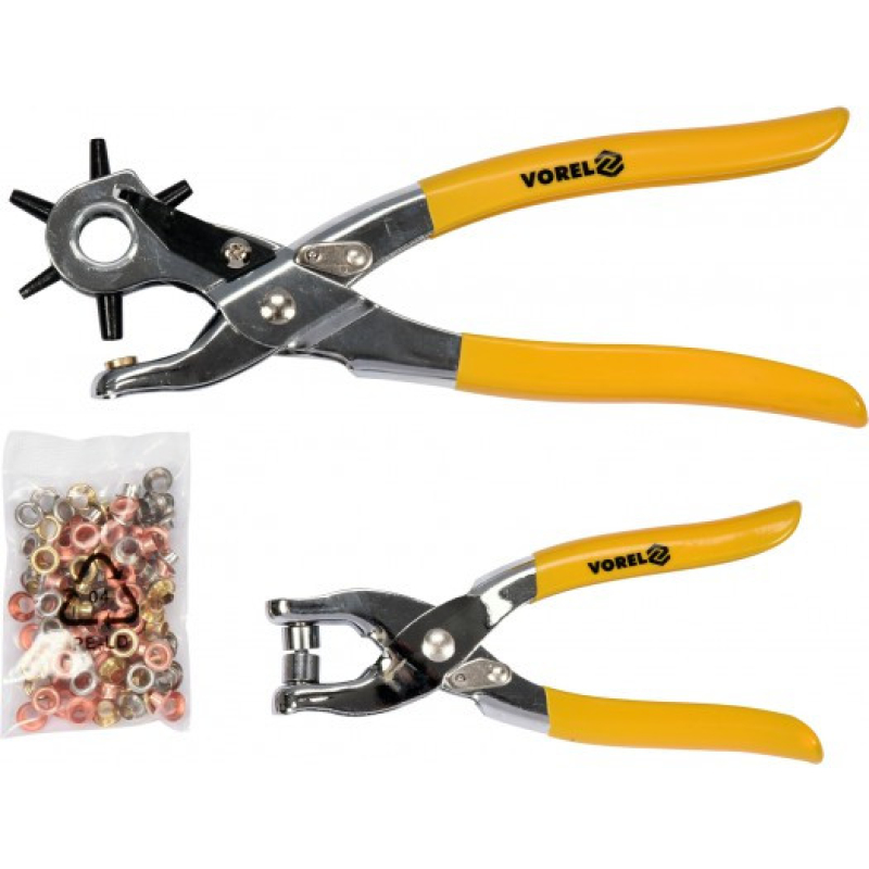 Vorel bőrlyukasztó és patentoló készlet (TOY-43603)