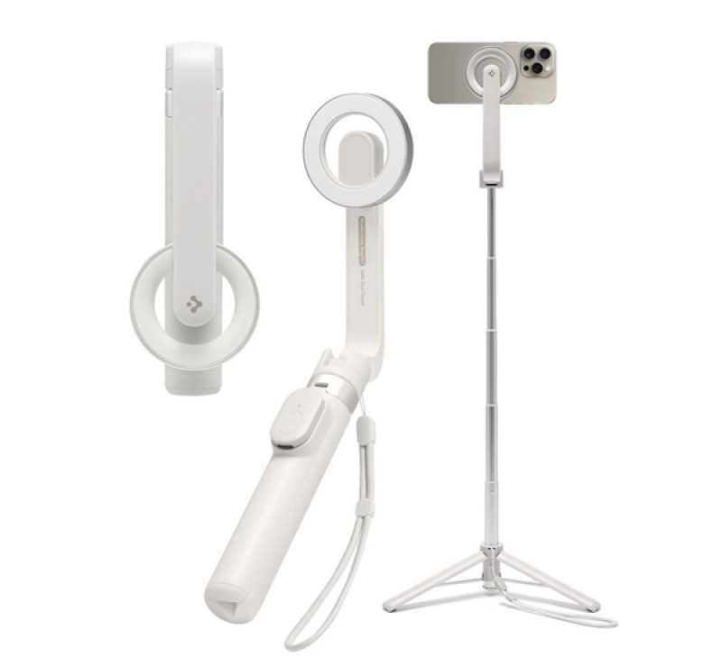 SPIGEN S571W szelfibot (tripod állvány, állítható, bluetooth távkioldó, MagSafe, 16.7-74cm) BÉZSAMP0