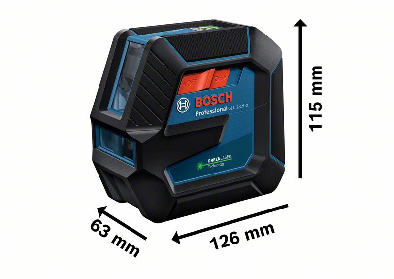 Bosch GLL 2-15 G zöld Vonallézer + LB 10 + BT 150 Állvány (0601063W01)