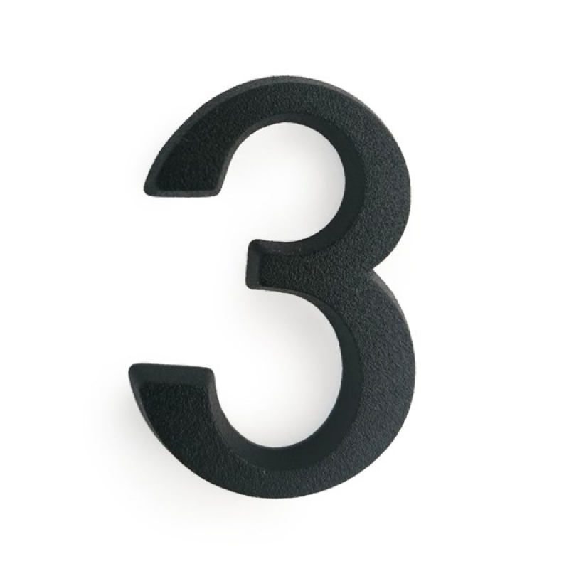 SB öntapadós ajtószám 3 matt fekete 4,5cm (3970203)