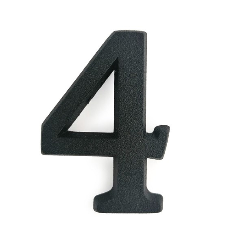 SB öntapadós ajtószám 4 matt fekete 4,5cm (3970204)