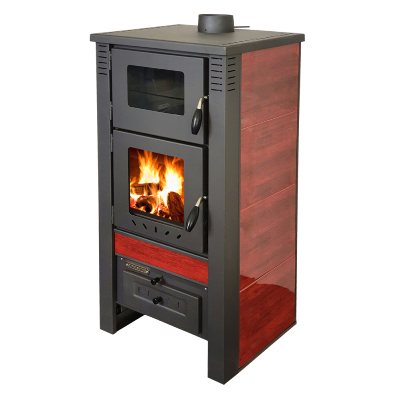 Taurus csempés sütős kandalló piros (RED)