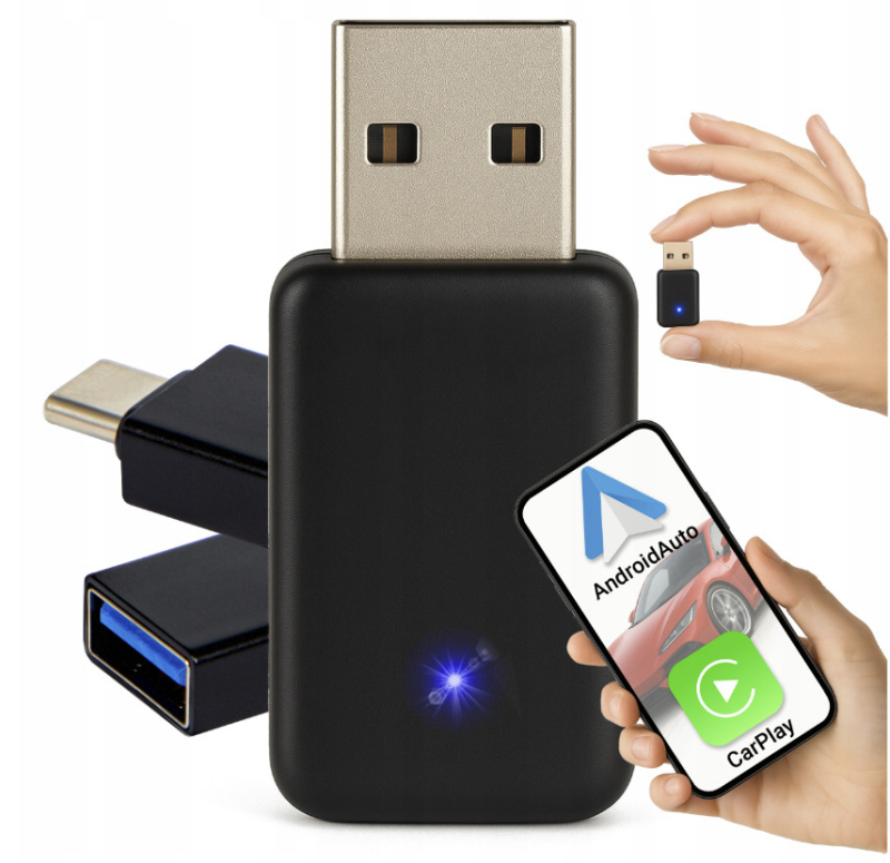 CarPlay 2in1 vezeték nélküli adapter IOS/ANDROID (53081)