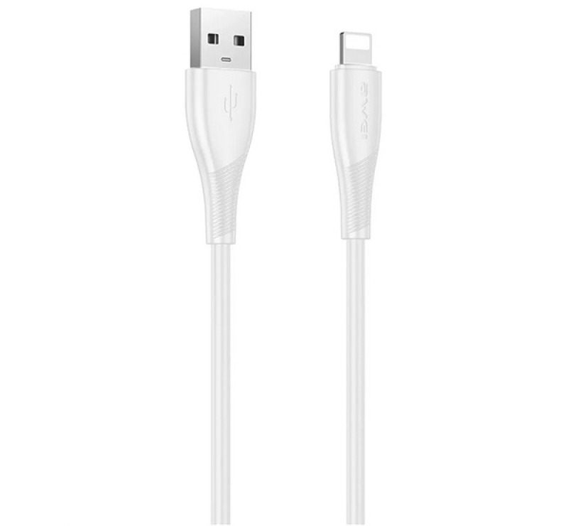 Awei CL-182L adatkábel (USB - lightning, 2.4A, 100cm) FEHÉR
