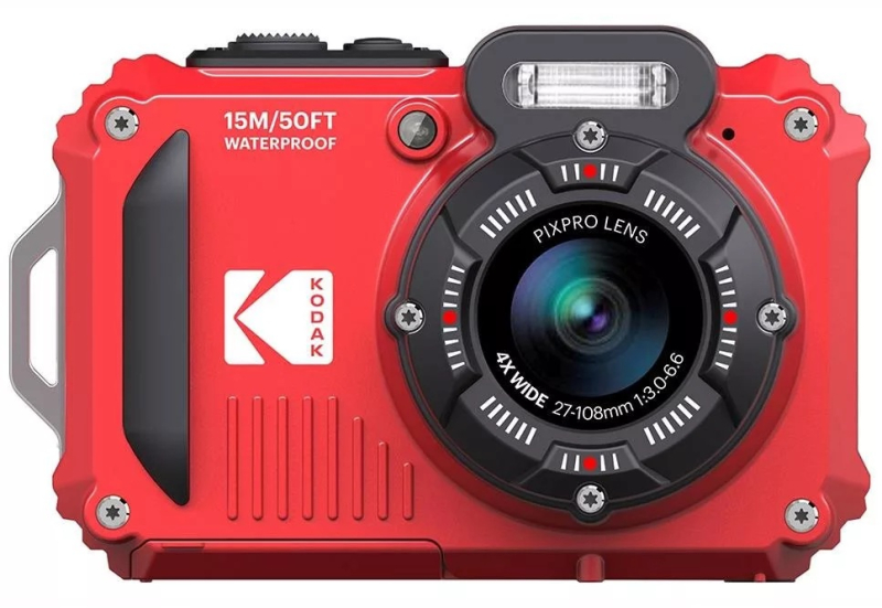 KODAK Pixpro WPZ2 víz, por és ütésálló digitális fényképezőgép, piros (KO-WPZ2-RD)