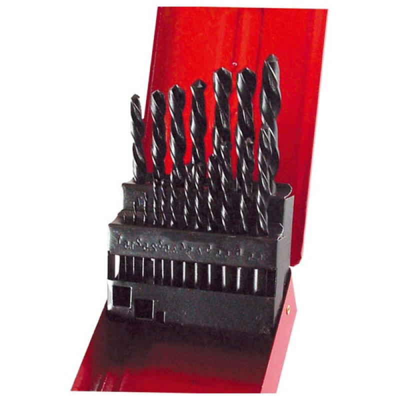 Fémfúró klt. HSS; 19db, 1-10 mm, (fémdobozos) (22190)