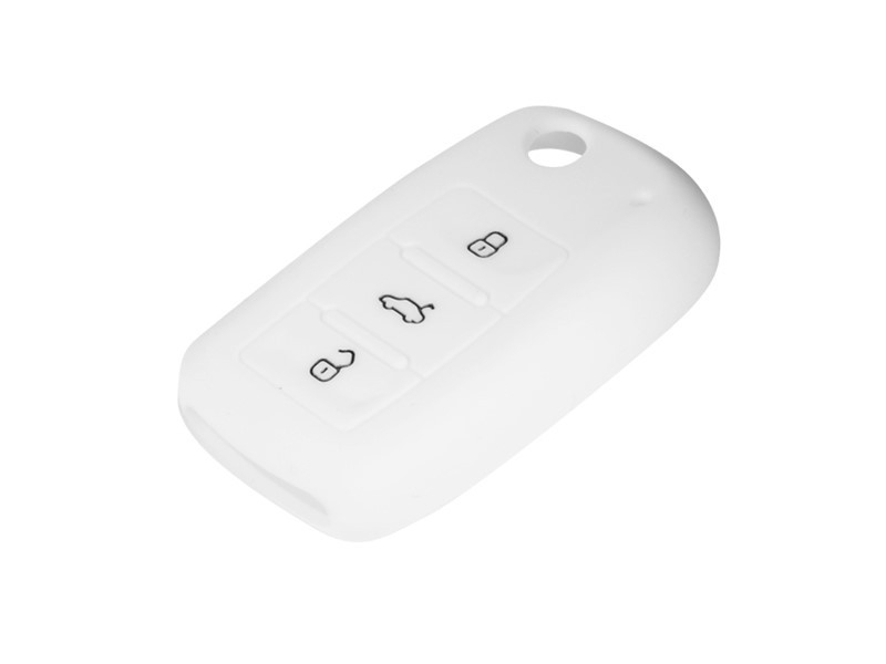 Szilikon kulcstartó, VW - régi tipusú, fehér CM86952W