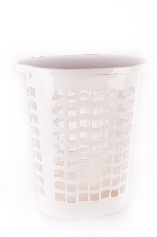 Ovális szennyestartó, műanyag, 60 l, fehér (913)