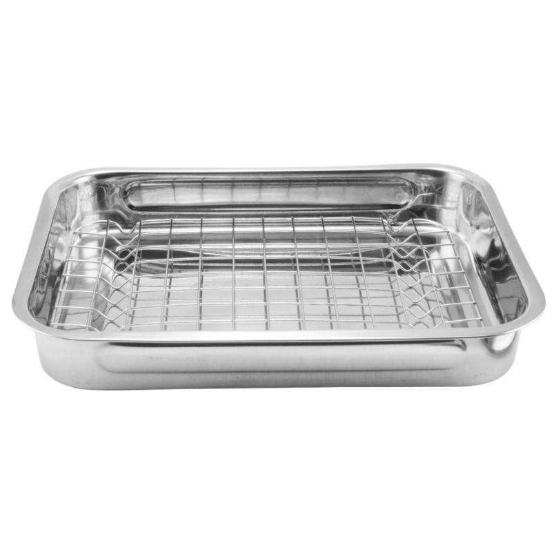 Perfect Home rozsdamentes grillrács 33x22 cm, tepsibe (50141)