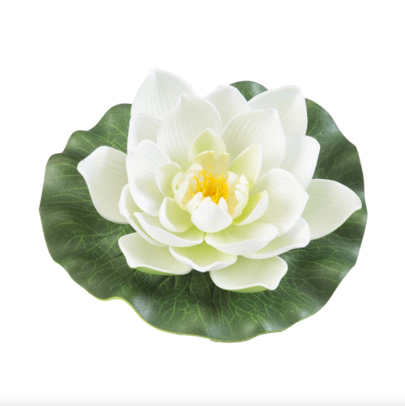 Velda selyem tavirózsa, fehér 17cm (123586)