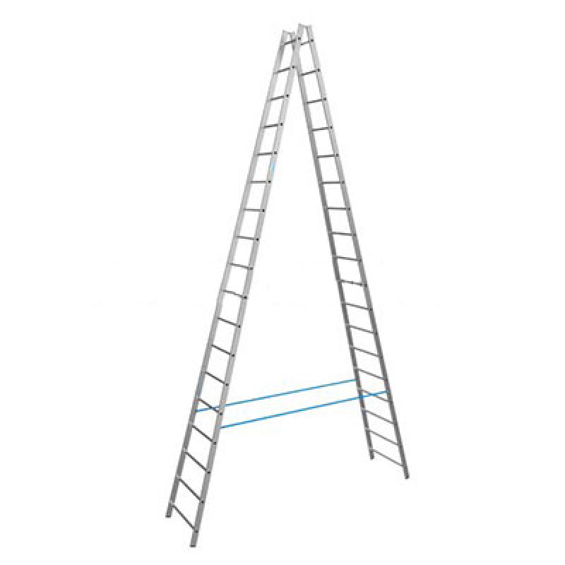 Krause Stabilo létra, két oldalon járható, létrafokos 2x18 (801753)