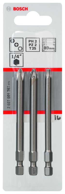 Bosch 3 részes bitkészlet extra kemény (2607001767)