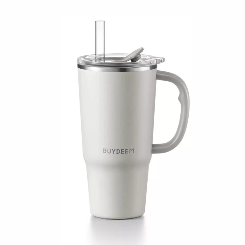 BUYDEEM dupla falú pohár termosz szívószállal, 700ml (DS57-OW)