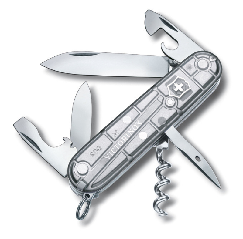 VICTORINOX Spartan zsebkés, 12 funkciós, áttetsző szürke (011-3603-T7)
