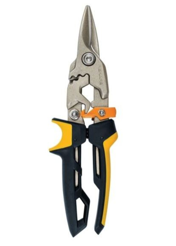 Fiskars PowerGear Aviation lemezvágó olló, egyenes (1027207)