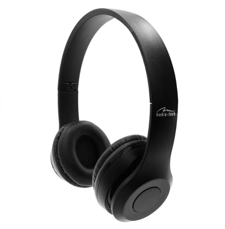 Media-Tech Epsilion Bluetooth mikrofonos fejhallgató, fekete (MT3591)