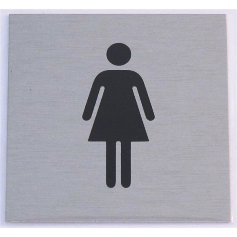 Tábla alumínium öntapadó 60x60mm női WC szimbólum (3427172)
