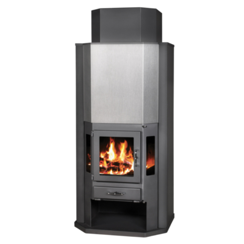 Diplomat inox kandalló, szürke (magasított) (VIC-KAND-011)