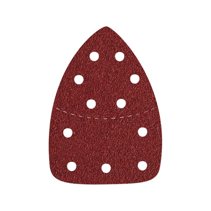 Extol Premium delta csiszolópapír, lyukas klt. 10db, 149×105 mm; 11 db lyukkal, P60, 8894002 csiszol