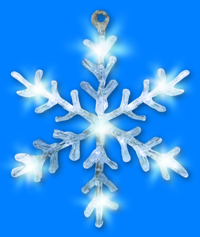 Home LED-es akril ablakdísz, hókristály (KID 701)