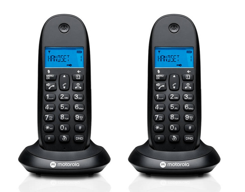 Motorola C1002CB+ DECT telefon fekete, 2db/csomag (MOT-2010-999)
