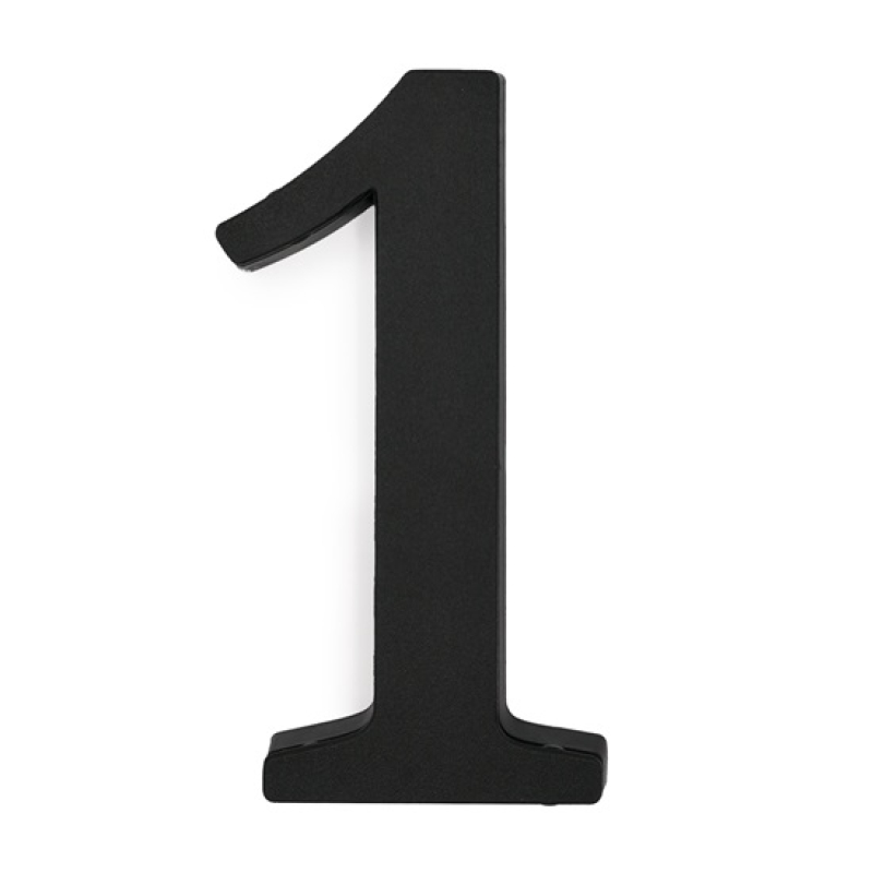 Műanyag házszám 19 cm, matt fekete 