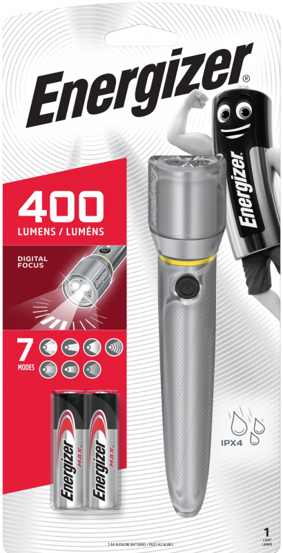 Energizer Metal Vision HD Focus LED elemlámpa + 2x AA elem (NZFWM001)