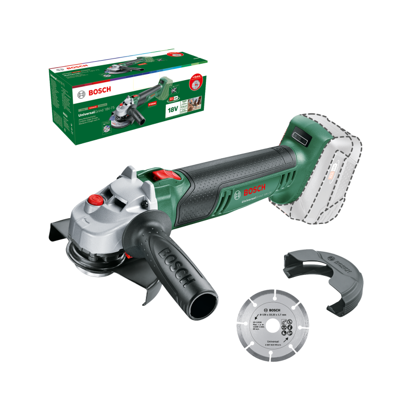Bosch UniversalGrind 18V-75 akkus sarokcsiszokló, akku és töltő nélkül (06033E5002)