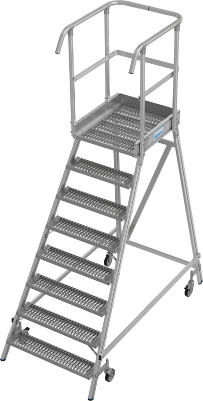 Krause Stabilo egy oldalon járható gurítható dobogó R13 profilrács lépcsőfokokkal, 1x8 (821300)