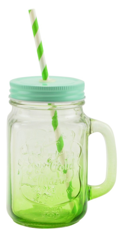 Befőttesüveg bögre, zöld (13102-zöld)