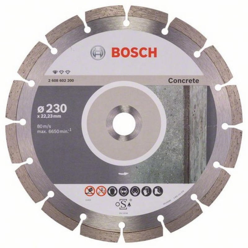 Bosch Standard for concrete gyémánt darabolótárcsa Beton, 230-22,23 (2608602200)