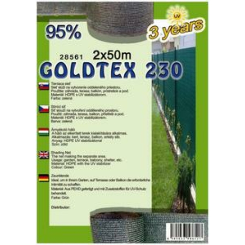 GOLDTEX230 (11863) árnyékoló háló 2x50 m (230-2x50)